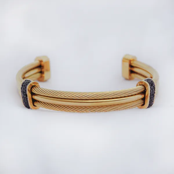 Men_Women_Stainless_Steel_Twisted_Cable_Adjustable_Cuff_Bangle_Bracelet