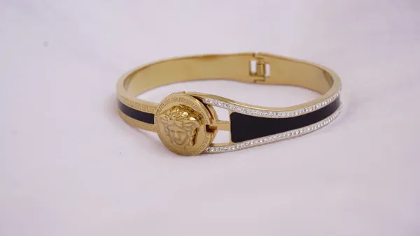 Solid_Roman_Inspired_gold_plated_bracelet_with_Anti-Tarnish_coating