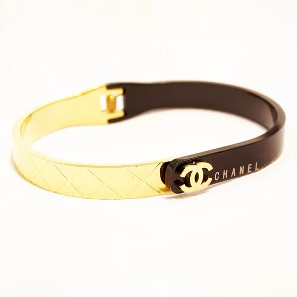 Half_n_Half_gold_black_cross_band_style_bracelet