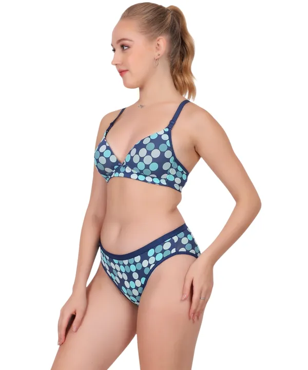 Blue_Lingerie_Set_For_Women_|_Polyamide_Polka_Dot