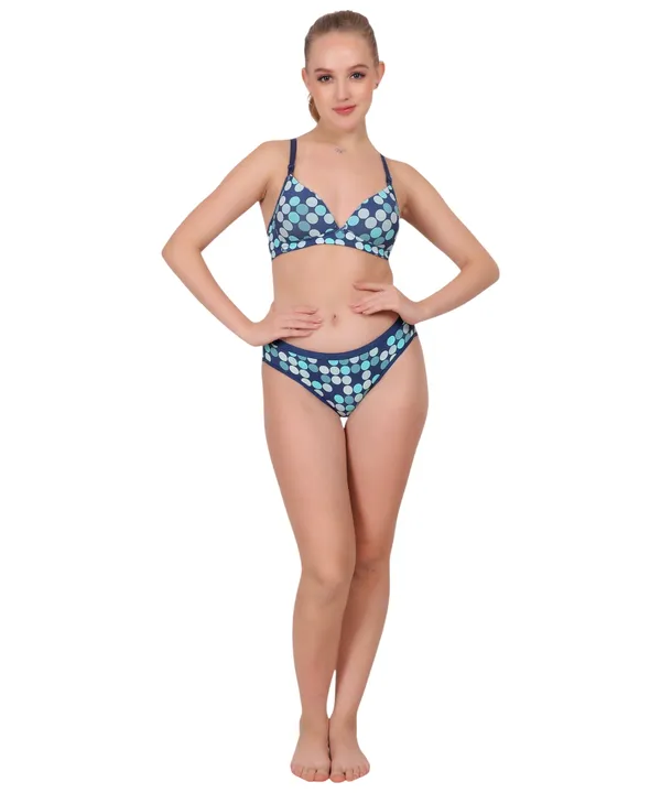 Blue_Lingerie_Set_For_Women_|_Polyamide_Polka_Dot