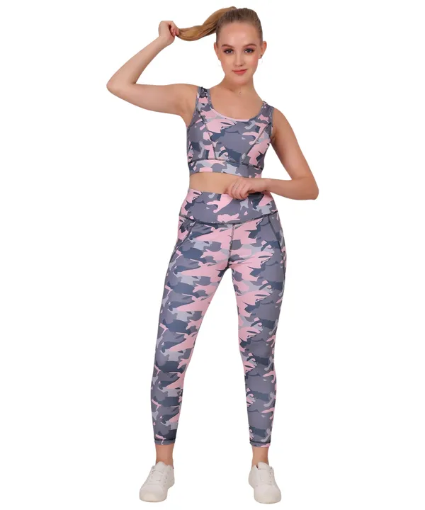 Pink_Polyester_Spandex_Camouflage_Jeggings_For_Women