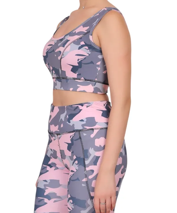 Pink_Polyester_Spandex_Camouflage_Jeggings_For_Women