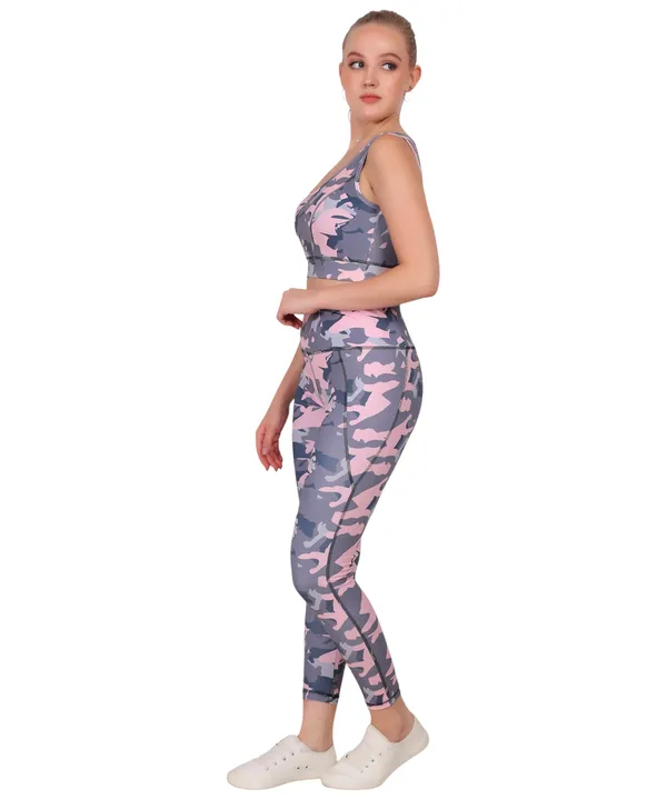 Pink_Polyester_Spandex_Camouflage_Jeggings_For_Women