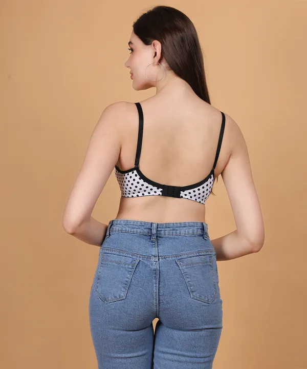 White_Padded_Bra_for_Women_|_Polyamide_Polka_T-Shirt_Light_Bras