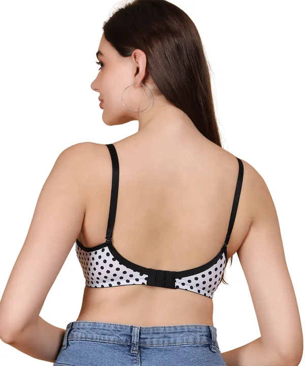 White_Padded_Bra_for_Women_|_Polyamide_Polka_T-Shirt_Light_Bras
