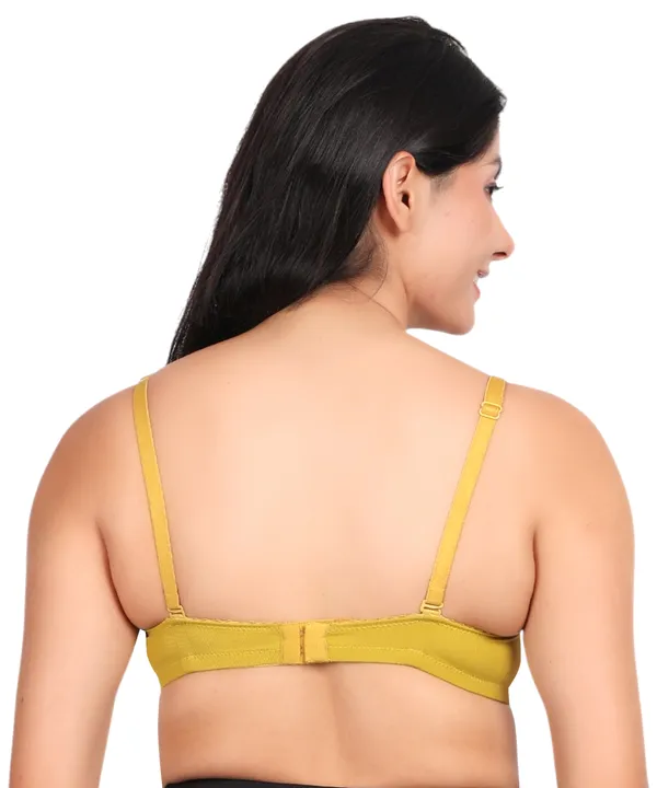 EarthTone_Ribbed_Cotton_Padded_Bra_–_Mustard_&_Olive_|_Soft,_Stylish_&_Supportive