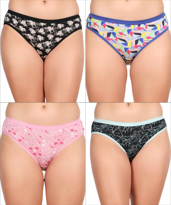Pack_Of_4_Multicolour_Panty_Set_For_Women_|_Comfort_Model_Cotton