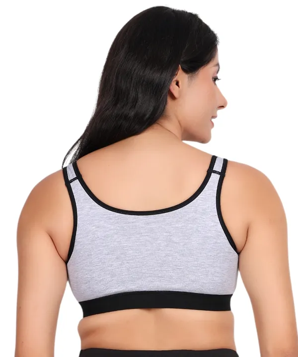 Grey_Cotton_Spandex_Sports_Bra_For_Women