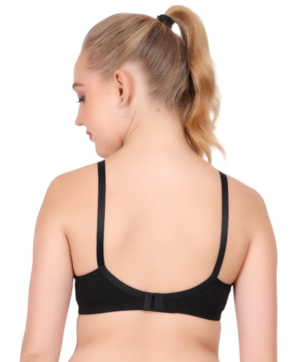 Black_Cotton_Spandex_Non_Padded_Bra_For_Women