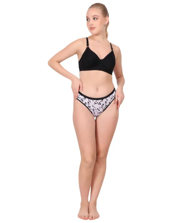 Black_Cotton_Spandex_Non_Padded_Bra_For_Women