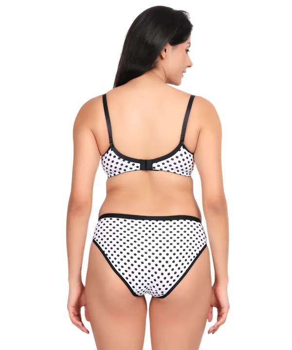 White_Lingerie_Set_For_Women_|_Polyamide_Polka_Padded