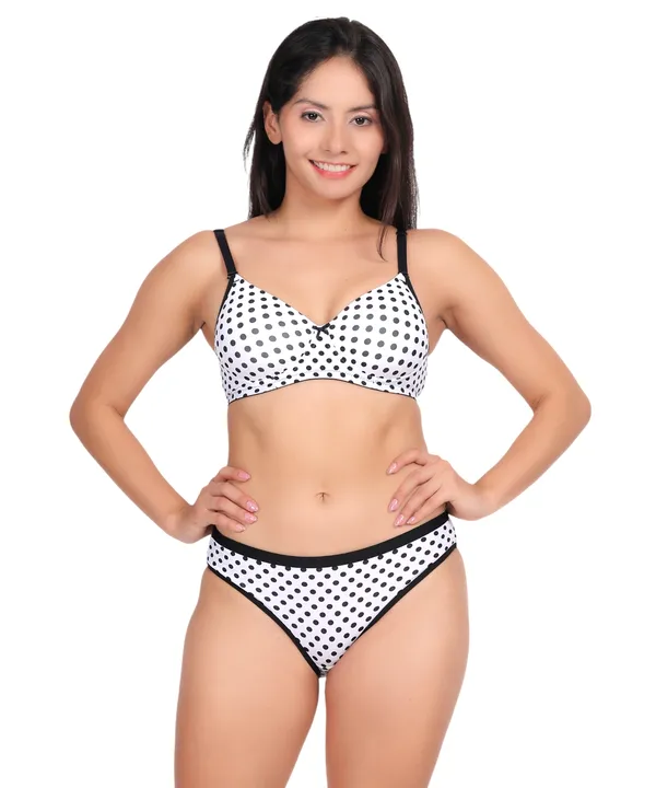White_Lingerie_Set_For_Women_|_Polyamide_Polka_Padded