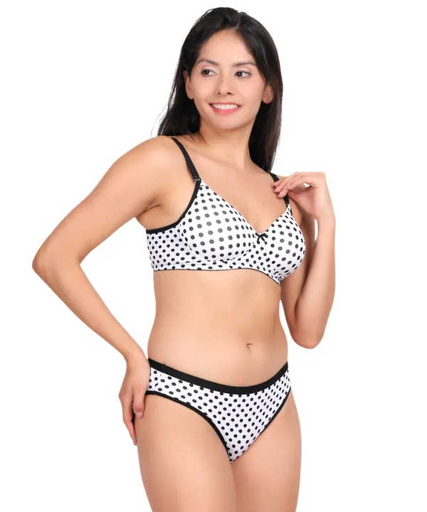 White_Lingerie_Set_For_Women_|_Polyamide_Polka_Padded