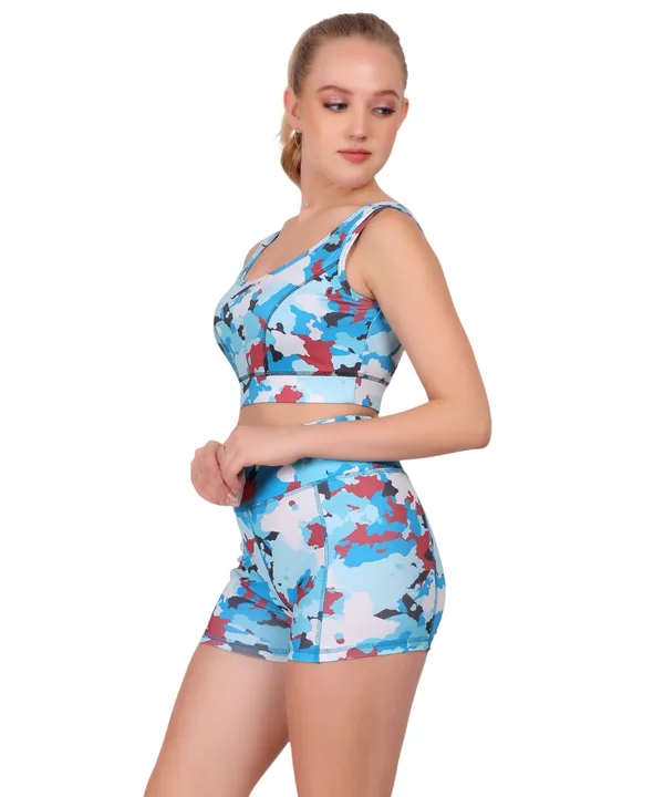 Royal_Blue_Cycling_Shorts_For_Women_|_Cotton_Spandex_Camouflage_Shorts