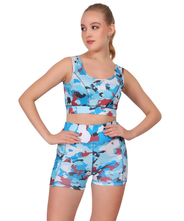 Royal_Blue_Cycling_Shorts_For_Women_|_Cotton_Spandex_Camouflage_Shorts