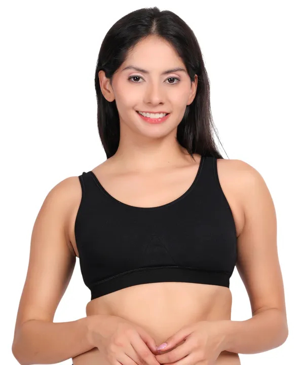 Black_Sports_Bra_For_Women_|_Cotton_Spandex