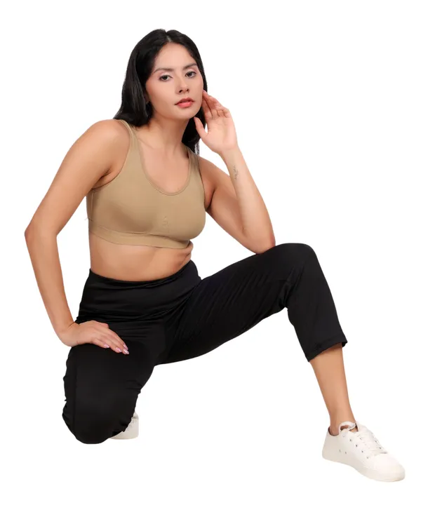 Beige_Sports_Bra_For_Women_|_Cotton_Spandex