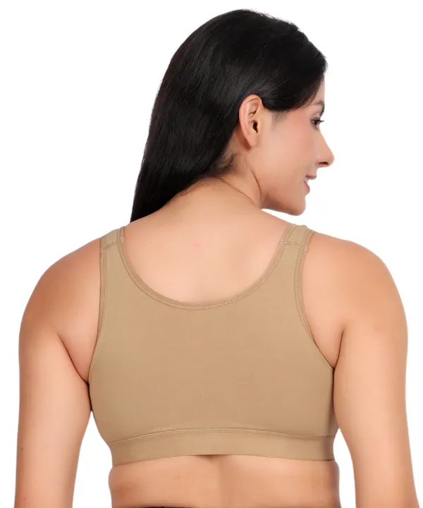 Beige_Sports_Bra_For_Women_|_Cotton_Spandex
