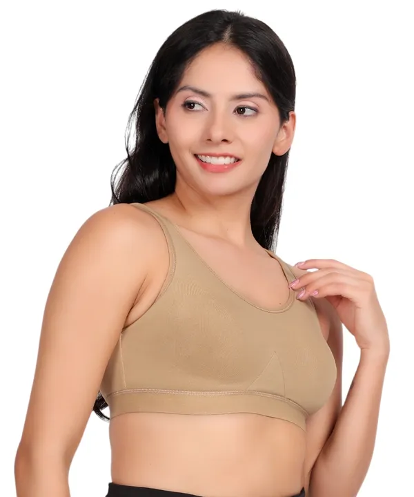 Beige_Sports_Bra_For_Women_|_Cotton_Spandex