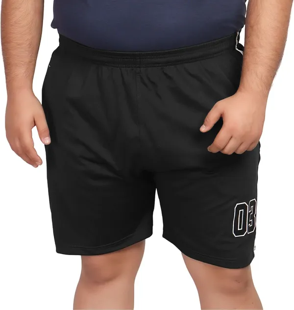 Black_Lycra_Blend_Polyester_Elasticated_Solid_Shorts_For_Men