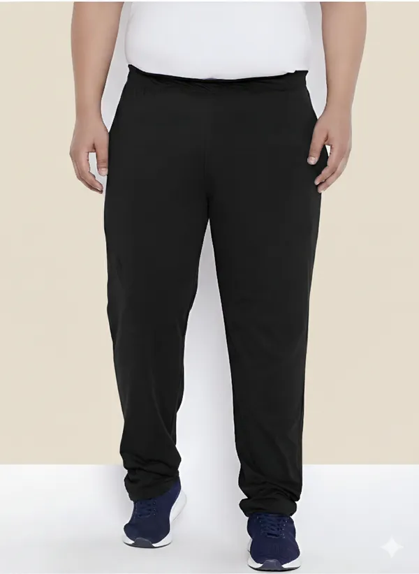 Black_Cotton_Blend_Fleece_Elastic_Solid_Track_Pant_For_Men