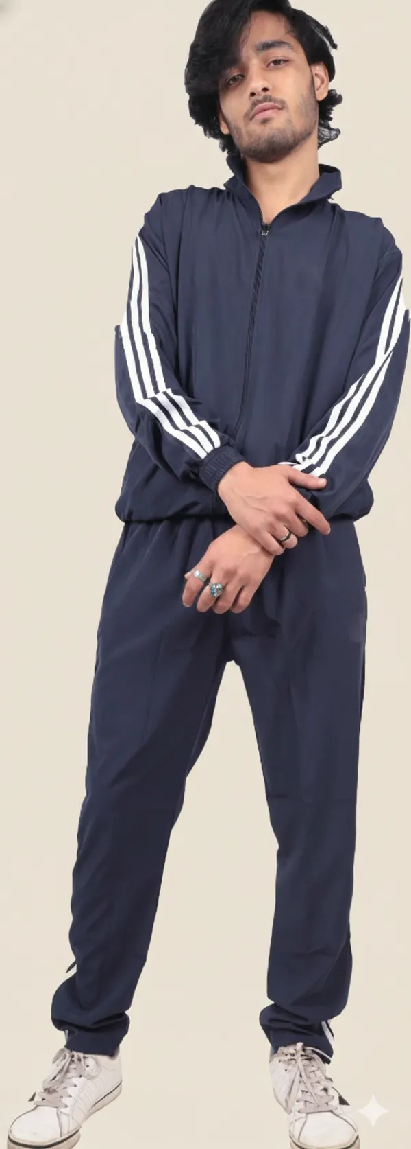 Blue_Polyester_Blend_Full_Zip_Striped_Solid_Track_Suit_For_Men