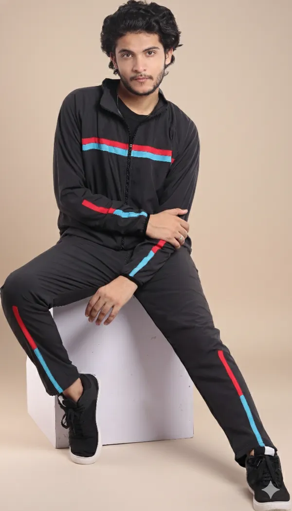 Black_Polyester_Lycra_Blend_Zip_Solid_Track_Suit_For_Men
