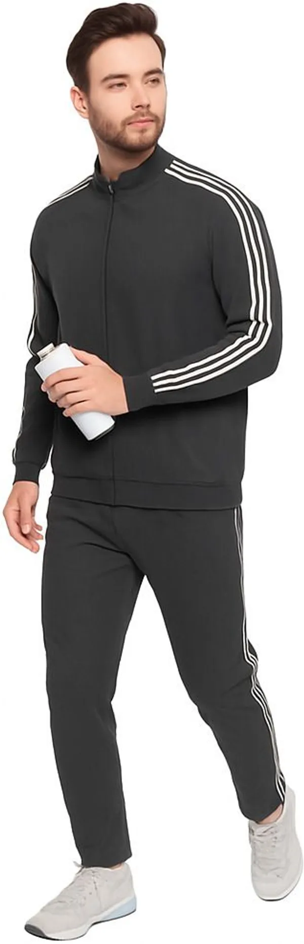 Grey_Polyester_Lycra_Blend_Zip_Solid_Track_Suit_For_Men