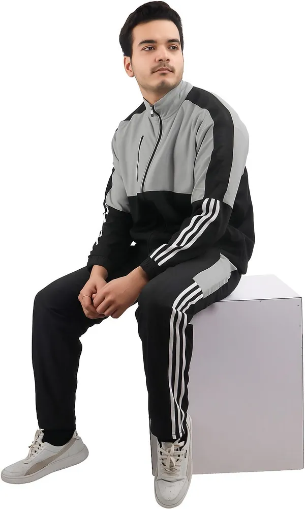 Silver_Polyester_Lycra_Blend_Zip_Solid_Track_Suit_For_Men
