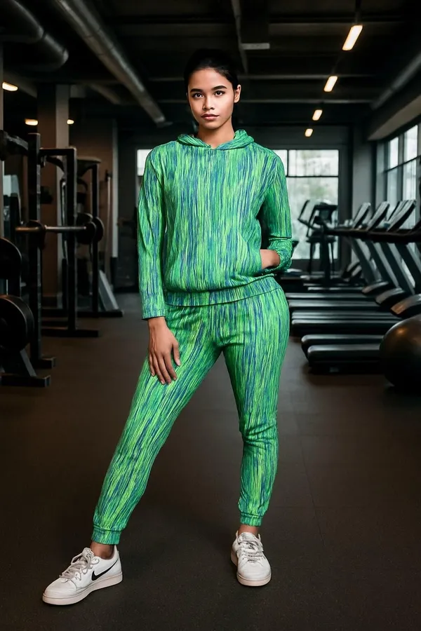 Green_Lycra_Blend_Polyester_No_Printed_Track_Suit_For_Women