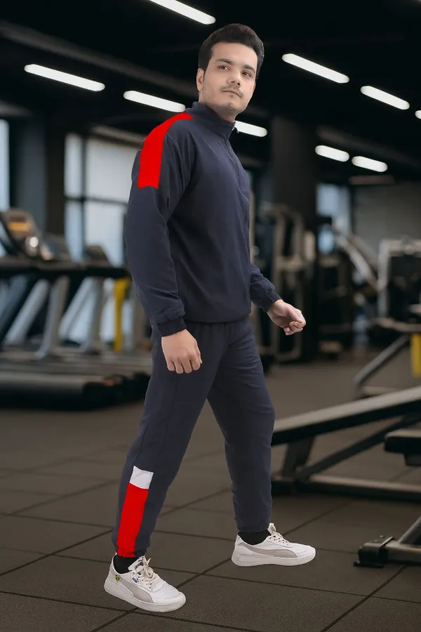 Blue_Polycotton_Wool_Blend_Zip_Solid_Track_Suit_For_Men