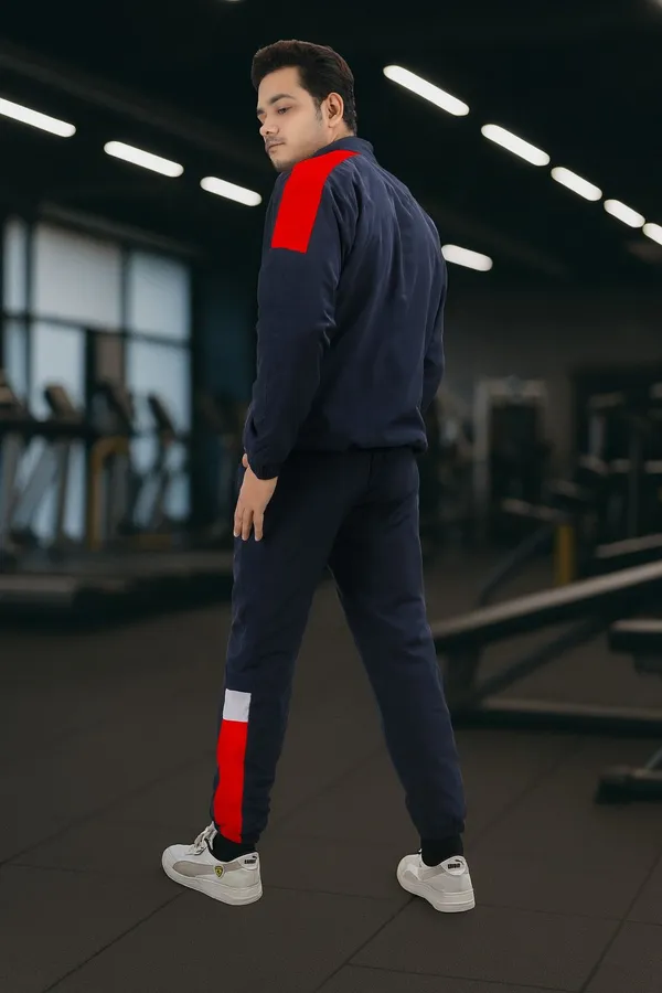 Blue_Polycotton_Wool_Blend_Zip_Solid_Track_Suit_For_Men