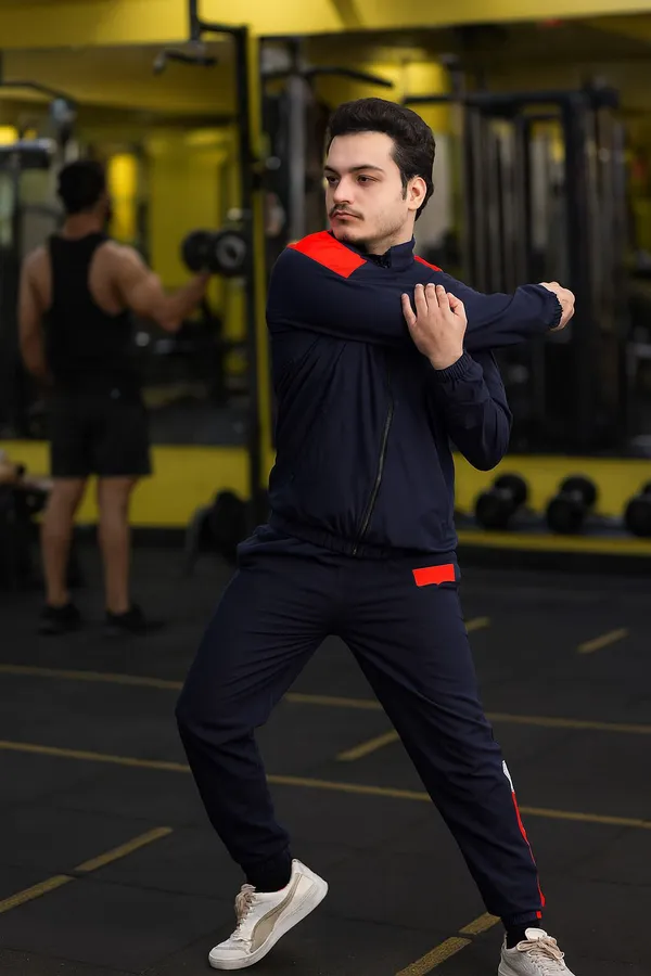 Blue_Polycotton_Wool_Blend_Zip_Solid_Track_Suit_For_Men