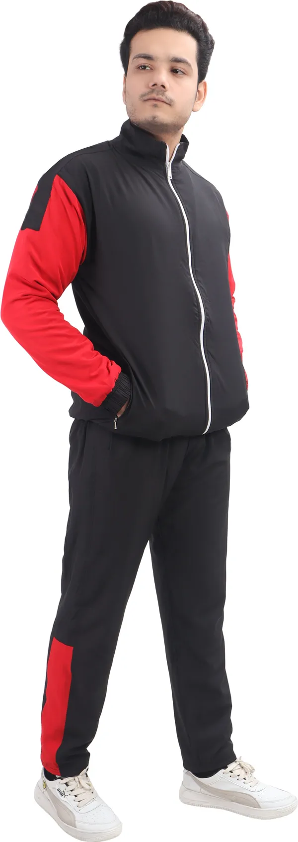 Black_Polyester_Lycra_Blend_Zip_Solid_Track_Suit_For_Men