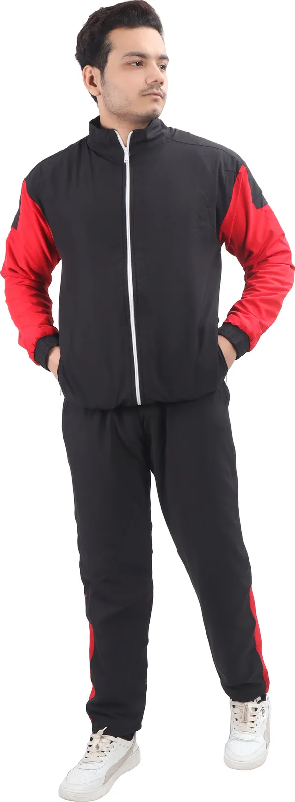 Black_Polyester_Lycra_Blend_Zip_Solid_Track_Suit_For_Men