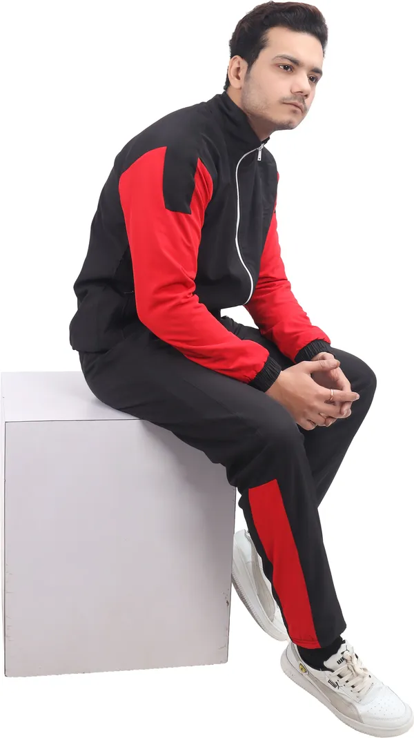Black_Polyester_Lycra_Blend_Zip_Solid_Track_Suit_For_Men