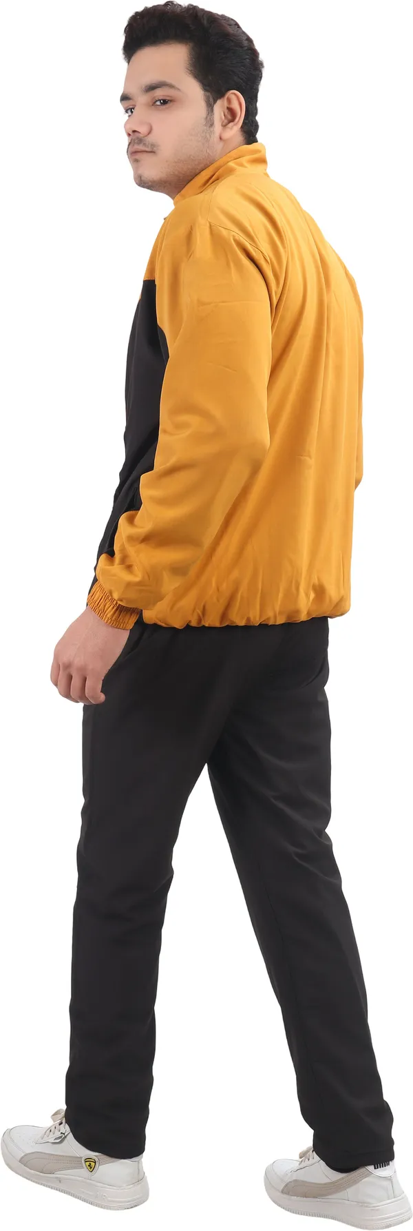 Yellow_Polyester_Lycra_Blend_Fleece_Zip_Solid_Track_Suit_For_Men