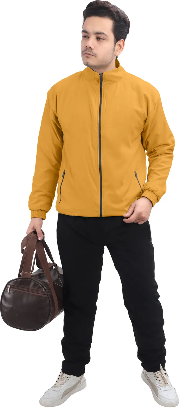 Yellow_Lycra_Blend_Polyester_Zip_Solid_Track_Suit_For_Men