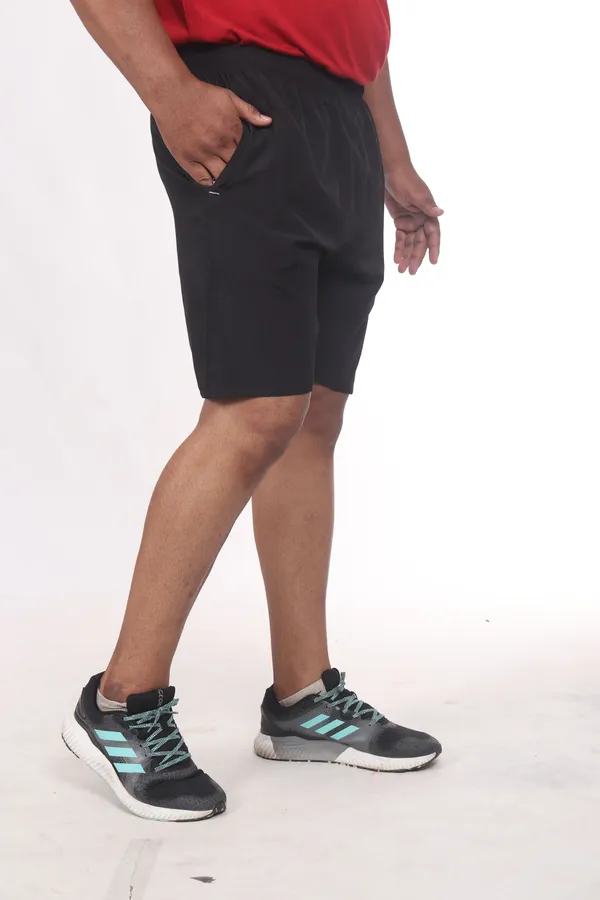 Black_Lycra_Blend_Elasticated_Solid_Shorts_For_Men