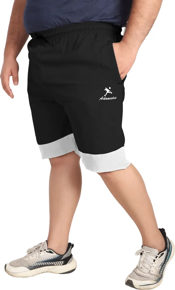 Black_Lycra_Blend_Polyester_Elasticated_Solid_Shorts_For_Men