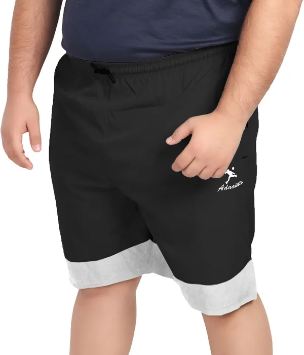 Black_Lycra_Blend_Polyester_Elasticated_Solid_Shorts_For_Men