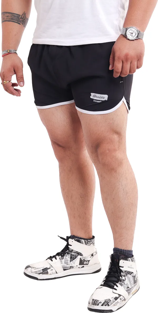 Black_Lycra_Blend_Polyester_Elasticated_Solid_Shorts_For_Men