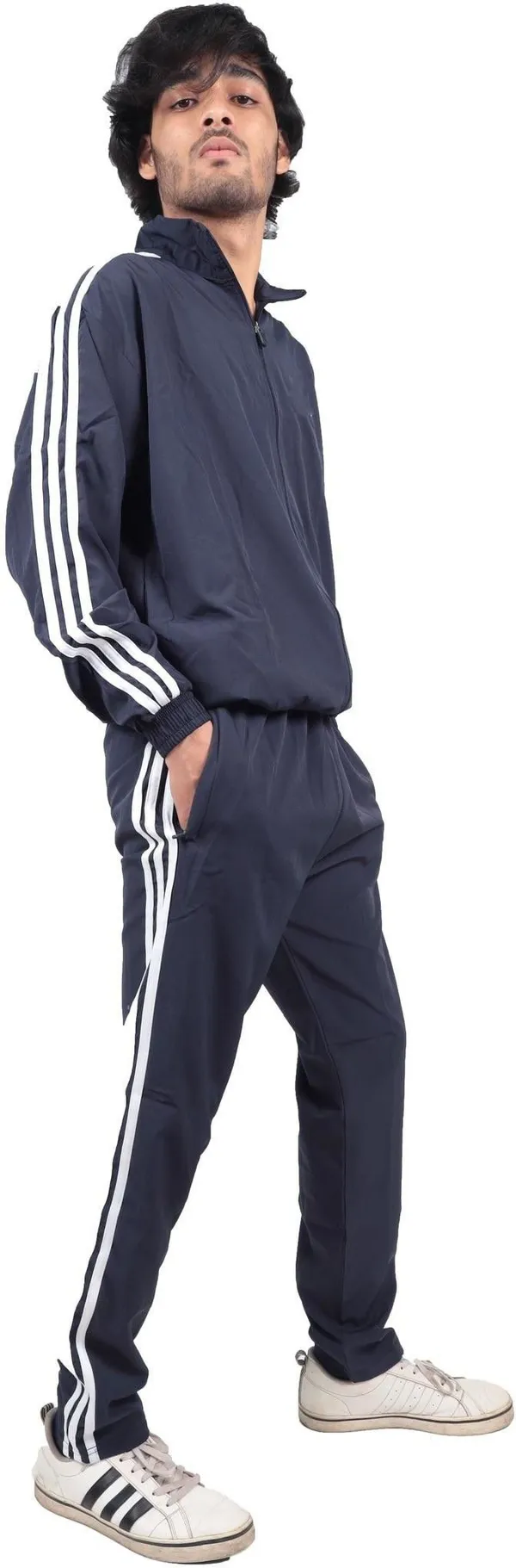 Blue_Polyester_Blend_Full_Zip_Striped_Solid_Track_Suit_For_Men