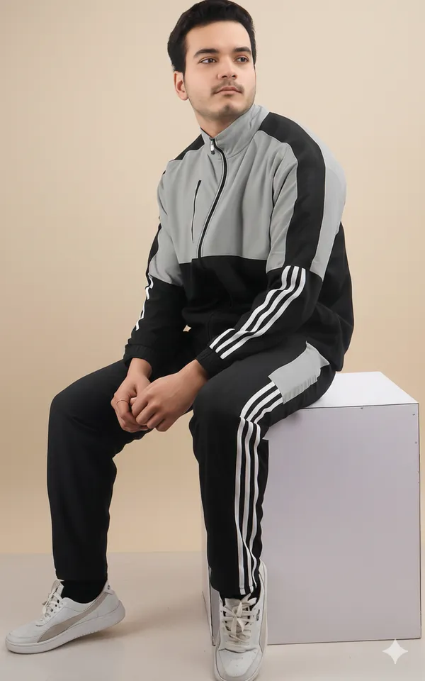 Silver_Polyester_Lycra_Blend_Zip_Solid_Track_Suit_For_Men