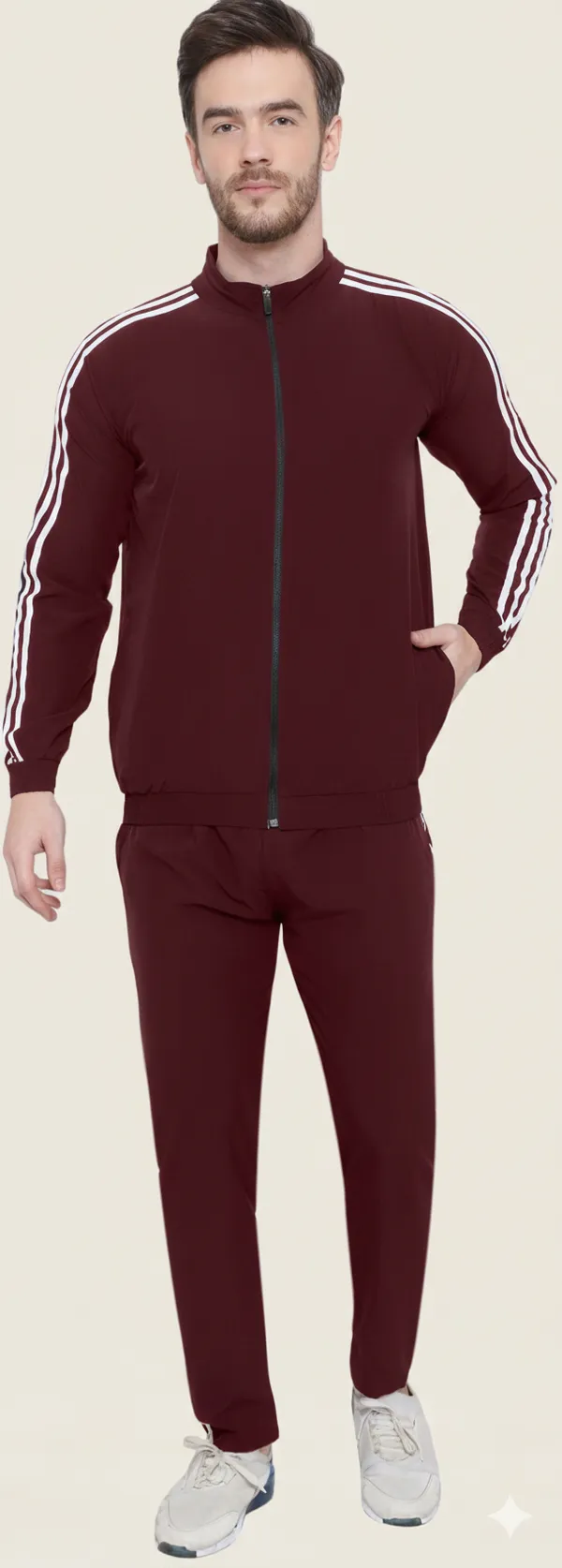 Black_Polyester_Blend_Lycra_Blend_Zip_Solid_Track_Suit_For_Men