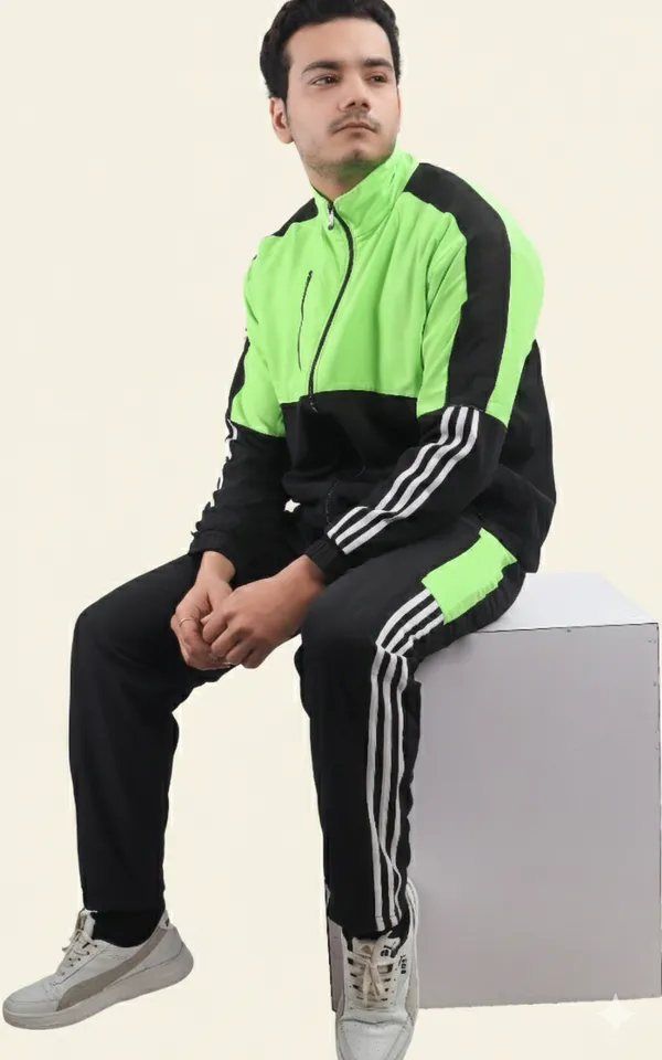 Green_Polyester_Lycra_Blend_Zip_Colorblock_Track_Suit_For_Men
