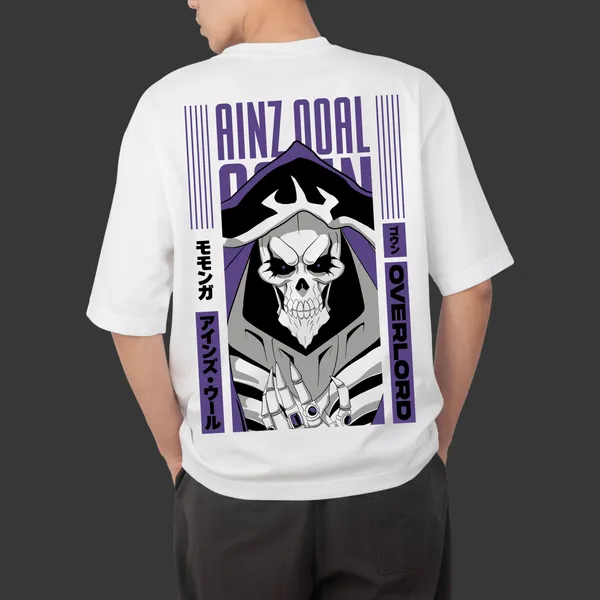 Oversize_Ainz_Ooal_Gown�s_Reign_White_100%_Cotton__Oversize_T-shirt