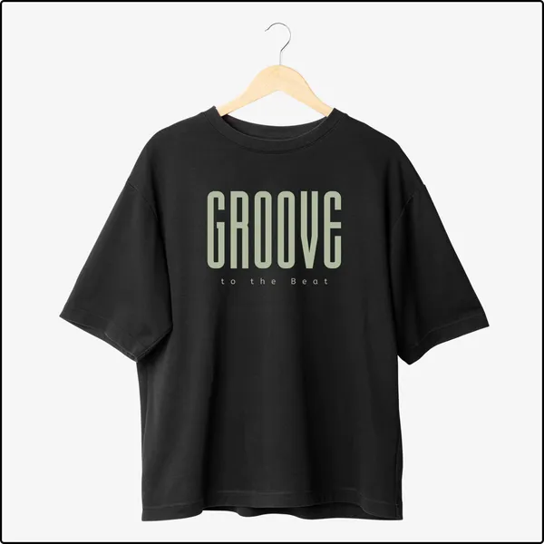Groove_Black_100%_Cotton_Oversize_Fit__T-Shirt