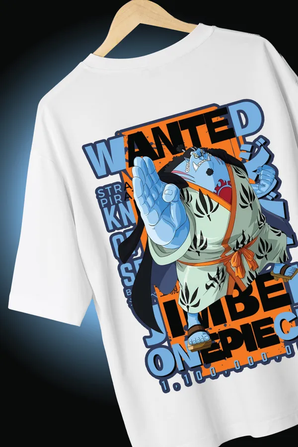 Jinbe�s_Tide_White_Cotton_Oversize_T-Shirt_For_Men